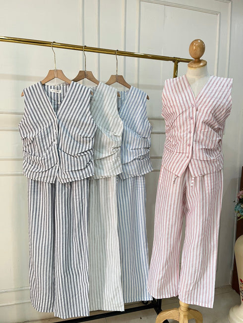 Summer Casual Stripes Co-Ord Sets